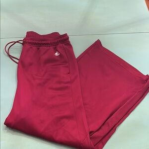 Women’s XL Adidas Wide-Leg Athletic Pants Maroon